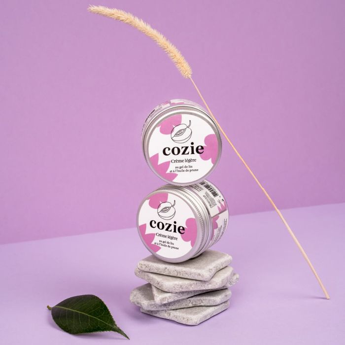Crème légère au gel de lin et à l'huile de prune Cozie