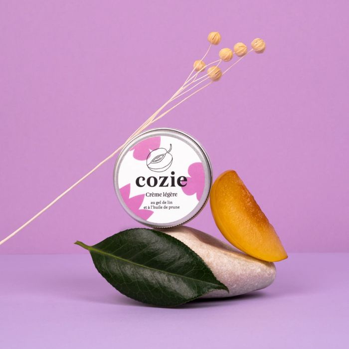 Crème légère au gel de lin et à l'huile de prune Cozie