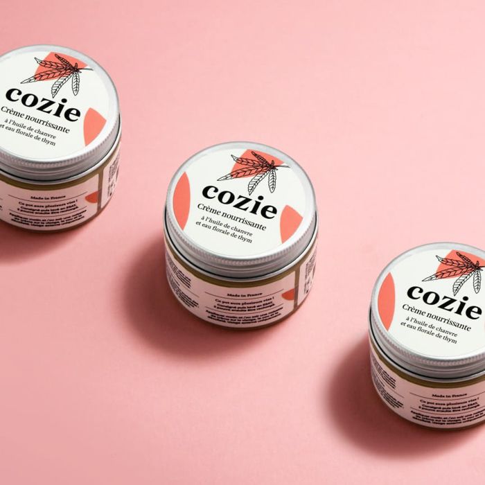 Crème nourrissante bio à l'huile de chanvre et eau florale de thym Cozie